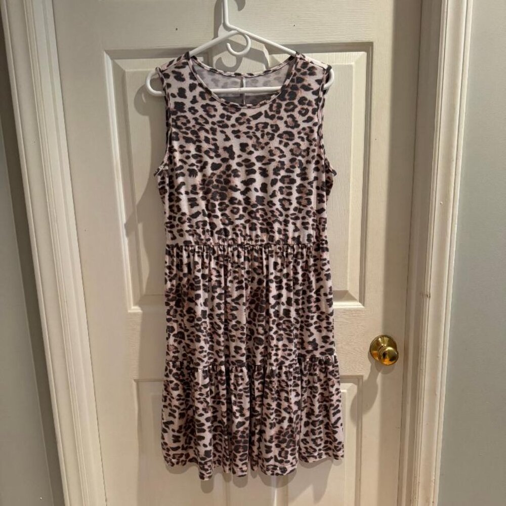 Animal Print Sleeveless Dress